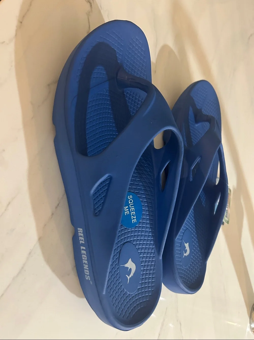 Reel Legends Men's Blue Foam Flip Flop Sandals